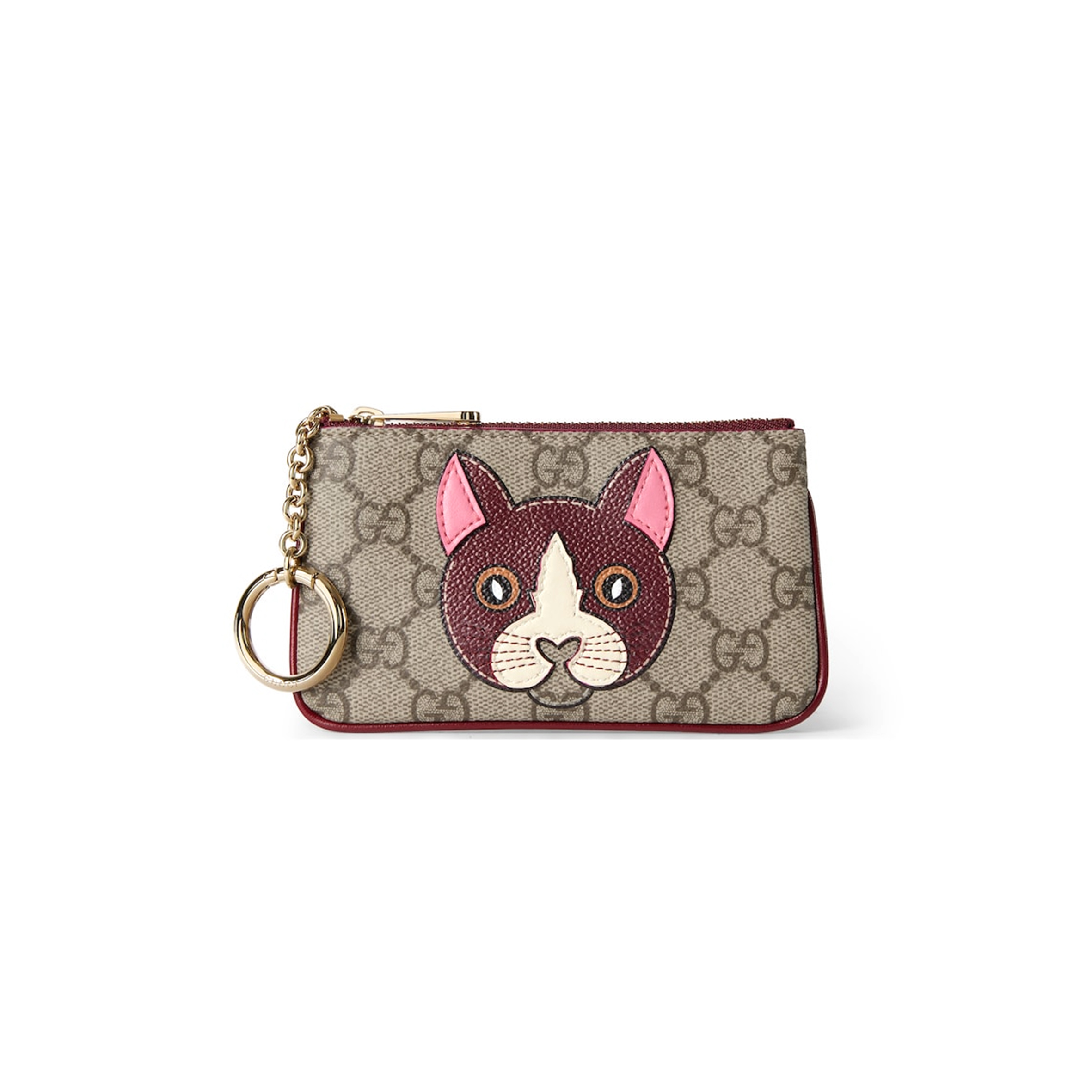 GUCCI GG SUPREME PANDA KEY POUCH 818768 (12*8*1.5cm)